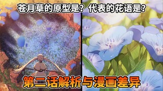 苍月草所代表的花语？现实中的原型是？芙莉莲第二话漫画与动画有哪些改动？【葬送的芙莉莲解析】十月新番