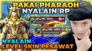 EKSPERIMEN PAKAI PHARAOH NYALAIN RP DI PESAWAT DAN LEVEL SKIN KOLEKTOR AUTO DIBURU !! - PUBG MOBILE