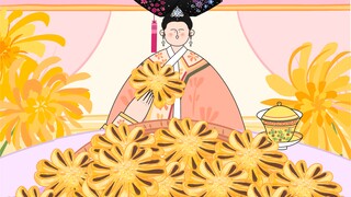 - Zhen Huan Zhuan animation eating show｜Shen Meizhuang's immersive chrysanthemum crisps～