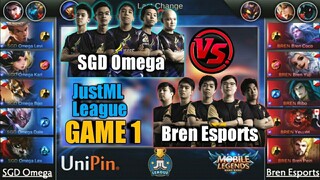 Game1 Bren VS SGD Omega | JustML League Playoffs