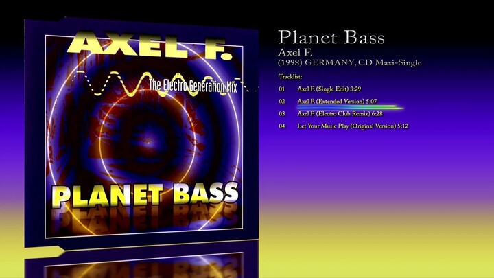 Planet Bass (1998) Axel F. [CD Maxi-Single]