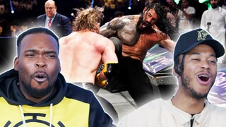 Roman Reigns Vs Logan Paul Full Match Highlights Reaction