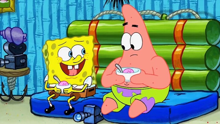 Little Sponge working hard at the Krusty Krab