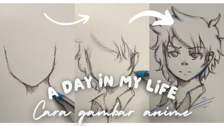 a day in my life how to draw anime boy ❤️