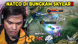 SKYLAR MENDOMINASI NATCO! NATCO DIBUNGKAM! RRQ VS EVOS MATCH 1 MPL S13