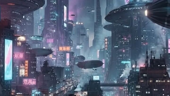 AI Art cyberpunk city