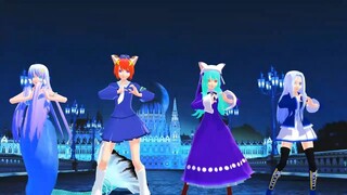 【mmd di gi charat】リンナ・キャラット＆ミ・ケ・キャラット＆憂鈴ちゃん＆アクアちゃんでこの空の向こう