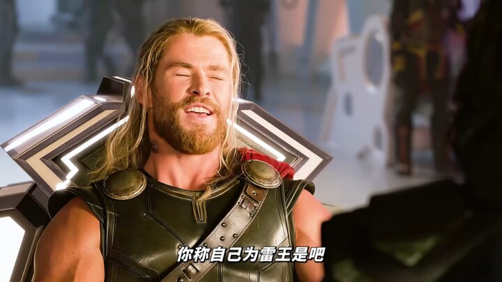 Iconic scene with Thor and Loki