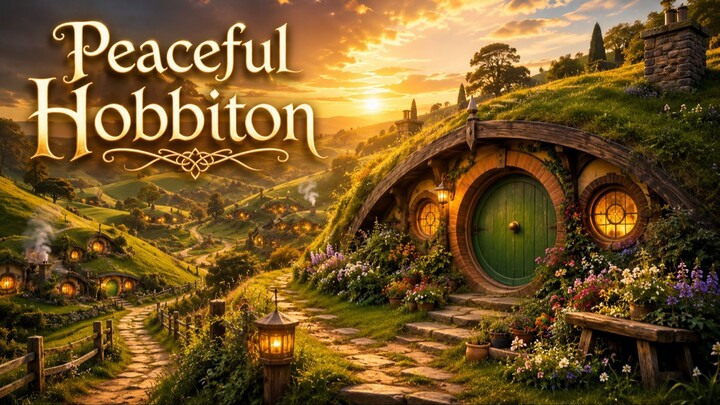 Hobbiton Sleep Music 🌙 Peaceful Celtic Fantasy Music | Cozy Village Ambience for Deep Sleep