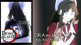 [ Draw KnY oc : Uta katsumi ] Drawing speed paint - apk: ibis paint || Infinity castle arc trailer.