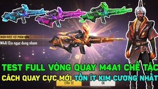 FREE FIRE - Hướng Dẫn Cách Quay M4A1 CHẾ TÁC Cực Rẻ, Test Full Vòng Quay Chế Tác M4A1 ĐỊA NGỤC