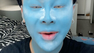 Trying a foreign challenge: Makeup using M&M's candies! Ended up looking like the three brothers fro