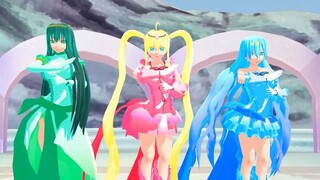 【mmdぴちぴちピッチ】七海るちあ＆宝生波音＆洞院リナで年下の男の子