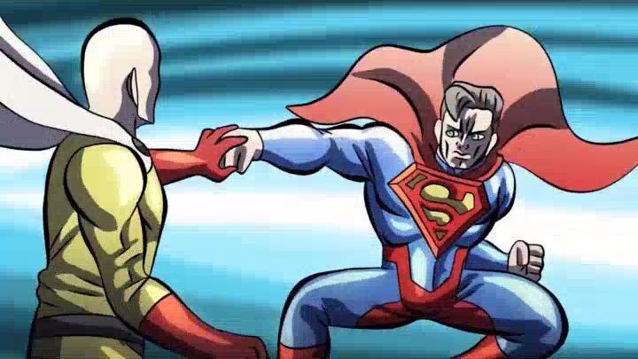 One Punch Saitama VS Superman Battle of the Strongest