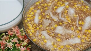 สาคูต้นข้าวโพดมะพร้าวอ่อน ขนมหวานภาคใต้ สาคูต้นของดีจังหวัดพัทลุง ได้ลองแล้วจะติดใจ หวาน หอม อร่อย