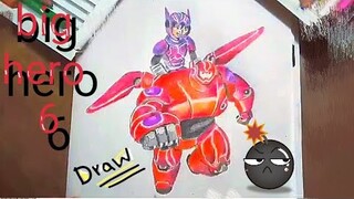 drawing of big hero 6 || big hero 6 drawing thought || #youtube #drawing