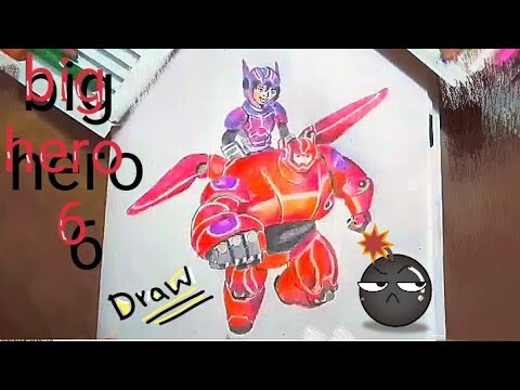 drawing of big hero 6 || big hero 6 drawing thought || #youtube #drawing