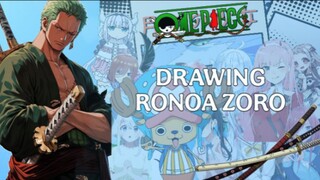 DRAWING RONOA ZORO, Anime one piece (Part 1)