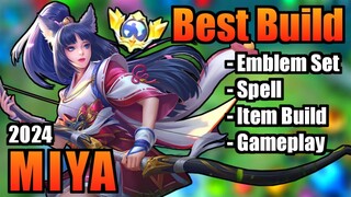 MIYA BEST BUILD 2024 | TOP 1 GLOBAL MIYA BUILD | MIYA - MOBILE LEGENDS | MLBB