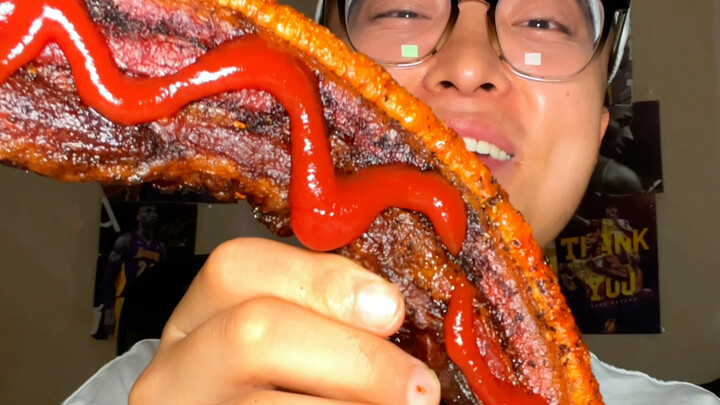 深夜放毒！脆皮五花肉，爆辣猪肘子！饿了！