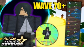 Level 80 Sasuke (Adult) - Sasuke in Material (ORBS) Farming WAVE 70+ | All Star Tower Defense Roblox