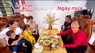Hôm nay Mai xuống nhà Bà Nội ,Nấu cháo Gà Nấm Mối ăn