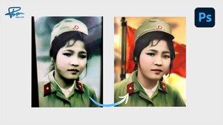 photoshop chỉnh ảnh - phục chế ảnh cũ | BonART