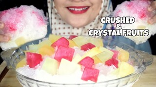 ASMR ICE EATING || CRUSHED AND CRYSTAL FEUITS ICE || MAKAN ES BATU || SEGAR ||ASMR INDONESIA