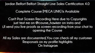 Jordan Belfort Belfort Straight Line Sales Certification 4.0 Course download