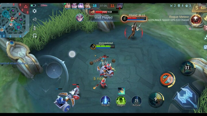 first time playing with mobile legends 😁😁😁