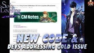 [Solo Leveling: Arise] - Gold problem starting to be addressed! New code & log in event.