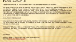 Tanning Injections Uk
