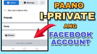 PAANO I-PRIVATE ANG FACEBOOK ACCOUNT BAGONG UPDATE | JOVTV