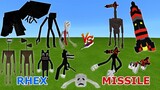Trevor Henderson Creatures (Rhex) vs. Trevor Henderson Creatures Missile Head Edition in Minecraft