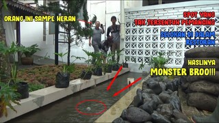 AMEJING... Mancing di Dalam Restoran  ||  Ternyata Ada Selokan yang Di Huni Ikan Monster!!