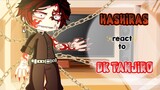 HASHIRAS ✨react✨ to DK TANJIRO//demon slayer//anime simp