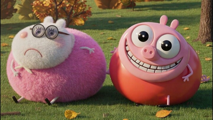 Peppa Pig，但被AI毁了 😂