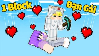 Tô Gà Thử Thách 24H Sinh Tồn 1 Block Bạn Gái Trong Minecraft!