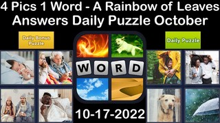 4 Pics 1 Word - A Rainbow of Leaves - 17 October 2022 - Answer Daily Puzzle + Bonus Puzzle