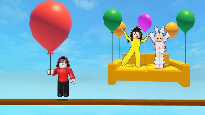 Yuta, Mio Dan Baby Celine Naik Keluar Angkasa Menggunakan Balon  ROBLOX