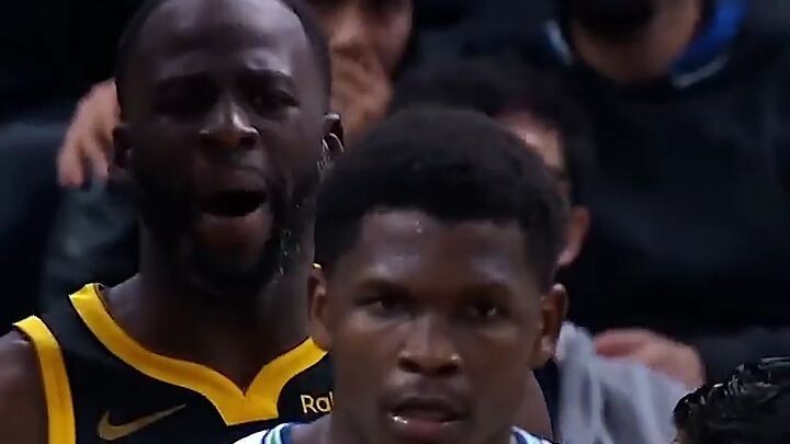 anthony edwards and draymond green taking trash