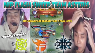 NIP FLASH SWEEP TEAM ASTERIS | MPL-SINGAPORE SEASON 7 DAY 1 PLAY-OFFS 😮🤯🎇