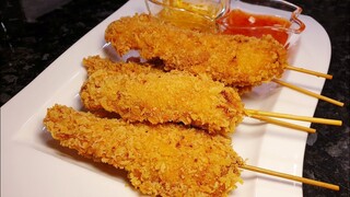 ไก่ทอดเสียบไม้ กรอบนอกนุ่มใน เมนูสร้างอาชีพ | Fried chicken recipe | Kids favourite