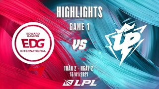 [Highlights] EDG vs UP - Game 1 | Tuần 2 Ngày 2 | LPL Mùa Xuân 2022