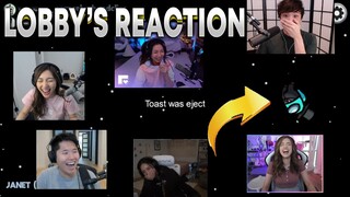 REACTION OF THE LOBBY WHEN DISGUISED TOAST SCREAMS