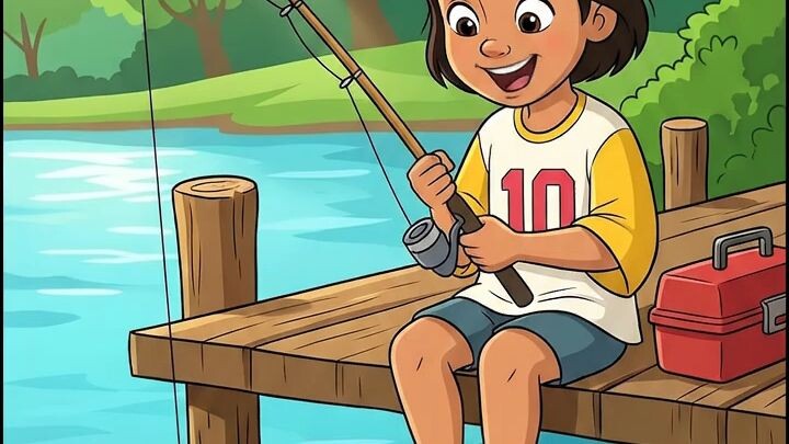 pergi memancing di pagi hari dengan senang hati ....🥰