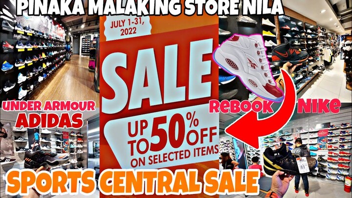 MALAWAK NA SPORTS CENTRAL STORE SA AYALA MAKATI MAY SALE UP TO 50% BASKETBALL SHOES ANG  DAMING BAGO