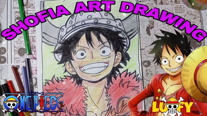 drawing luffy dari anime one piece