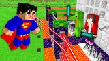Mikey & JJ Security House vs Superman in Minecraft Challenge (Maizen Mizen Mazien)