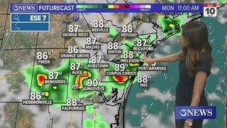 A few showers and storms Monday